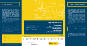 Programa PREPARA: Programa de recualificación profesional de