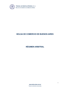 R&eacute;gimen Arbitral - Bolsa de Comercio de Buenos Aires