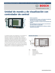 Unidad de mando y de visualización con controlador de central