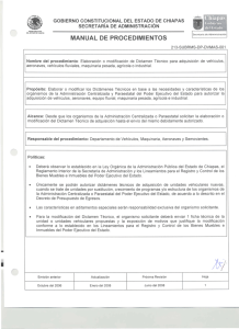 Elaboración o modificación de Dictamen Técnico para adquisición