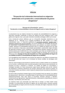 Informe “Proyección de la demanda internacional en exigencias