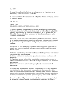 Ley 16.616 Créase el Sistema Estadístico Nacional que se integrará