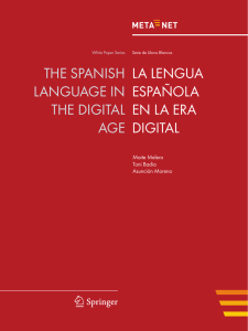THE SPANISH LANGUAGE IN THE DIGITAL AGE LA LENGUA