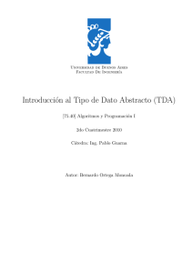 Introducción al Tipo de Dato Abstracto (TDA)