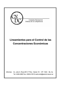 Lineamientos para el Control de las Concentraciones Económicas