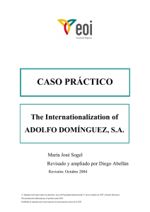 The Internationalization of Adolfo Domínguez, SA