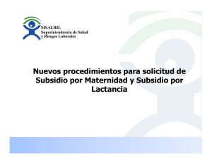 Nuevos procedimientos para solicitud de Subsidio por Maternidad y
