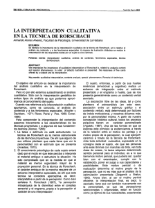 la interpretación cualitativa en la técnica de rorschach