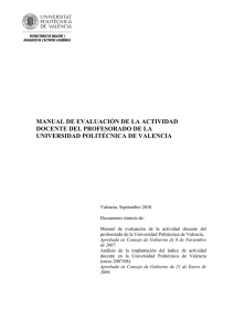 manual de evaluaciìn de la actividad docente del profesorado de la