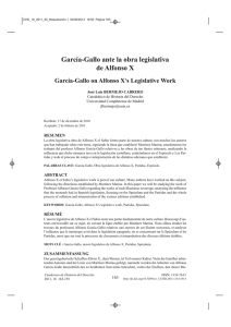 García-Gallo ante la obra legislativa de Alfonso X