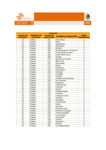 CHIAPAS CLAVE DE ENTIDAD NOMBRE DE ENTIDAD CLAVE DE