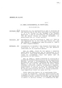 `D. Decl¿irase por vía interpretativa que el Articulo 19