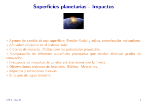 Superficies planetarias - Impactos