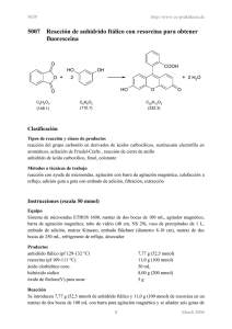 5007 Reacción de anhidrido ftálico con resorcina para obtener
