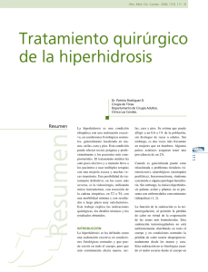 Tratamiento quirúrgico de la hiperhidrosis