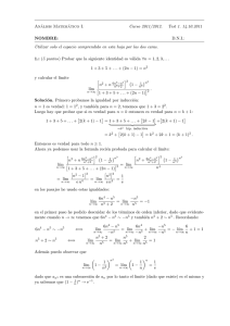 Análisis Matemático I. Curso 2011/2012. Test 1. 14.10.2011