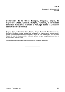 Declaración de la Unión Europea, Bulgaria, Chipre, la