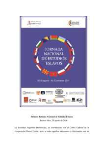 Primera Jornada Nacional de Estudios Eslavos Buenos Aires, 20