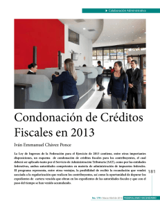 Condonación de Créditos Fiscales en 2013