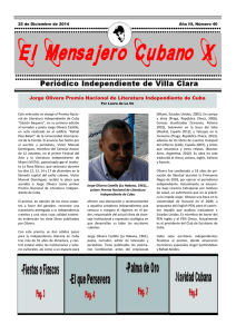 Jorge Olivera Premio Nacional de Literatura Independiente de Cuba