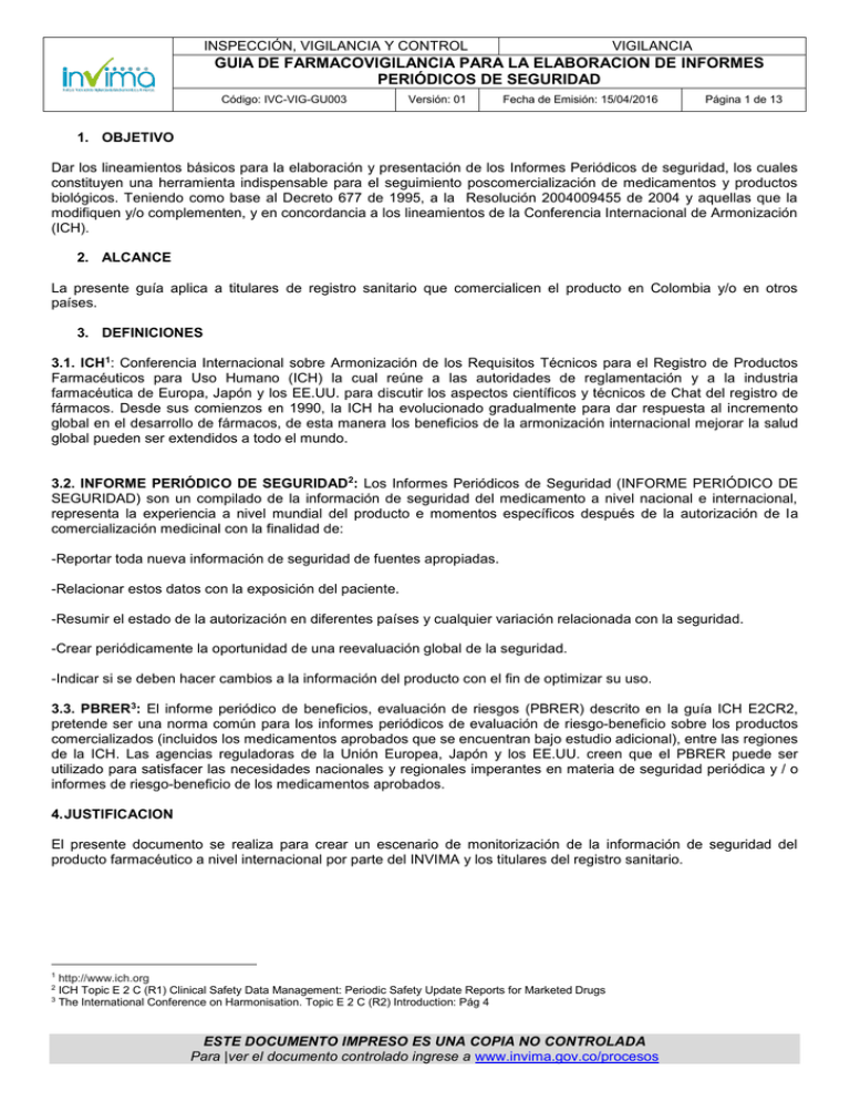 Guía De Farmacovigilancia Para La Elaboración De Informes