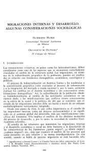 migraciones internas y desarrollo: algunas consideraciones