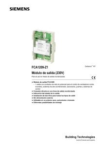 FCA1209-Z1 Módulo de salida (230V) - Data sheet