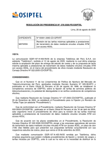 RESOLUCIÓN DE PRESIDENCIA Nº 076-2005