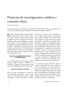 Proyectos de investigaciones médicas y controles éticos