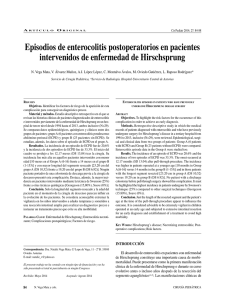 Episodios de enterocolitis postoperatorios en pacientes intervenidos