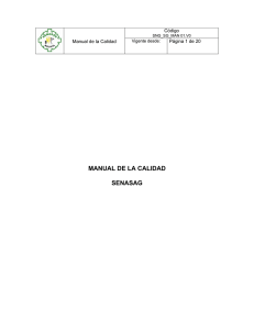 Manual De La Calidad Senasag-rev0(Código:SNG_SG_MAN 01.V0).