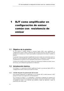 10.- BJT como amplificador en configuración de emisor común con