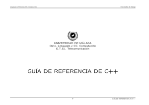 Guía de Referencia Rápida de C++ - Departamento de Lenguajes y