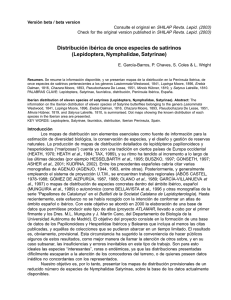 Distribución ibérica de once especies de satirinos