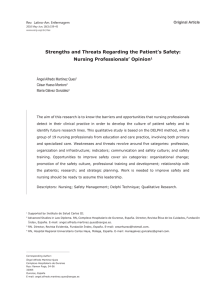 Strengths and Threats Regarding the Patient`s Safety: Nursing