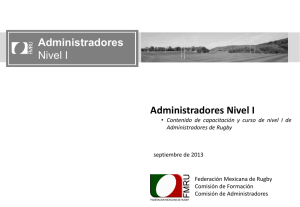 administradores Nivel 1 FMRU - Federación Mexicana de Rugby
