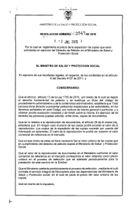 Resolución 2547 de 2015 - Ministerio de Salud y Protección Social
