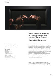 Efectos luminosos inspirados en Caravaggio: Exposición itinerante