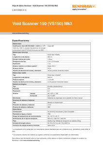 Hoja de datos técnicos: Void Scanner 150 (VS150) Mk3