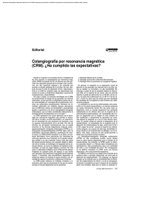 Colangiografía por resonancia magnética (CRM). ¿Ha cumplido las