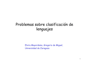 Problemas sobre clasificación de lenguajes