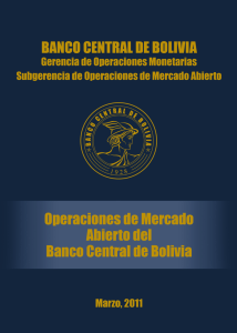 Operaciones de Mercado Abierto del Banco Central de Bolivia