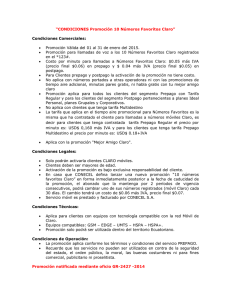 condiciones tarifas servicio prepago - enero 2015