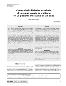 Cetoacidosis diabética asociada al consumo agudo de metilona en