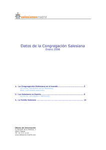 Datos de la Congregación Salesiana