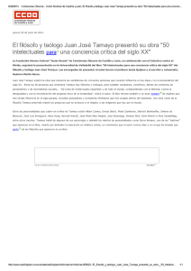 El filósofo y teólogo Juan José Tamayo presentó su obra "50