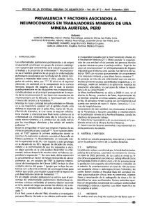 PREVALENCIA Y FACTORES ASOCIADOS A NEUMOCONIOSIS