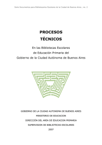 procesos técnicos - Buenos Aires Ciudad