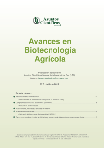 Avances en Biotecnología Agrícola
