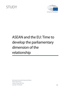 ASEAN and the EU: Time to develop the parliamentary dimension of